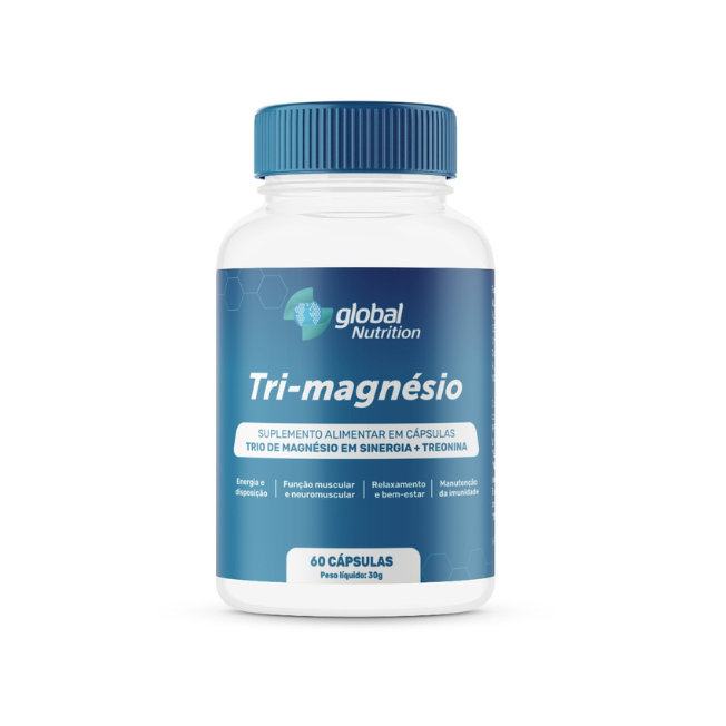 Tri-Magnésio Global Nutrition – Energia, Relaxamento e Imunidade em Cápsulas